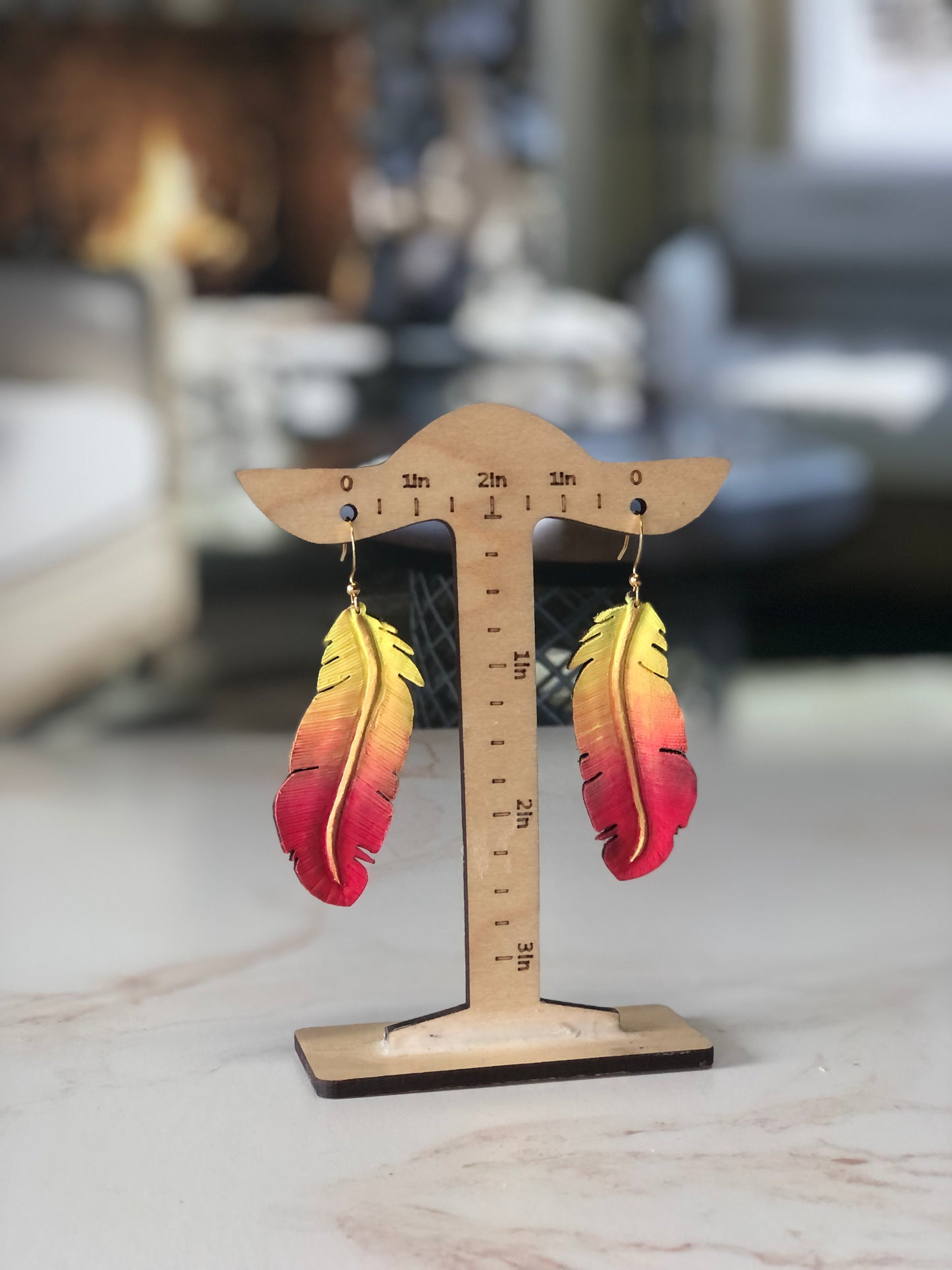 Cowgirl Boots Accessories | Painted Yellow/Hot Pink Western Leather | Cowgirl Bachelorette Earrings, bracelet and keychain