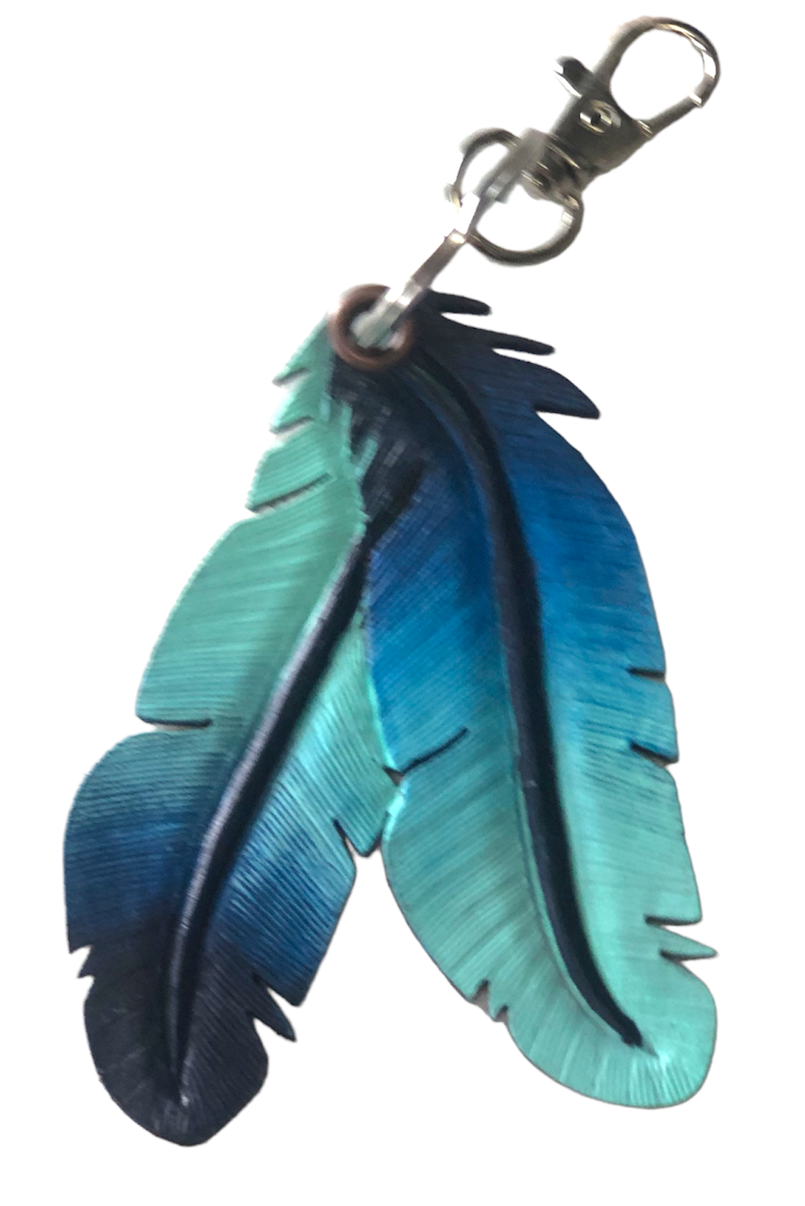 Western Leather Feather Accessories in Navy Blue Earrings | Cool Earrings, bracelets and keychain for Festivals