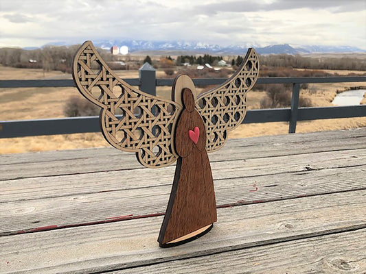 Angel Mom Figurine | Mom Memorial Loss of Mother Gift | Grammy Gift | Mother's Day Personalized Gift | Heart of Mother Angel