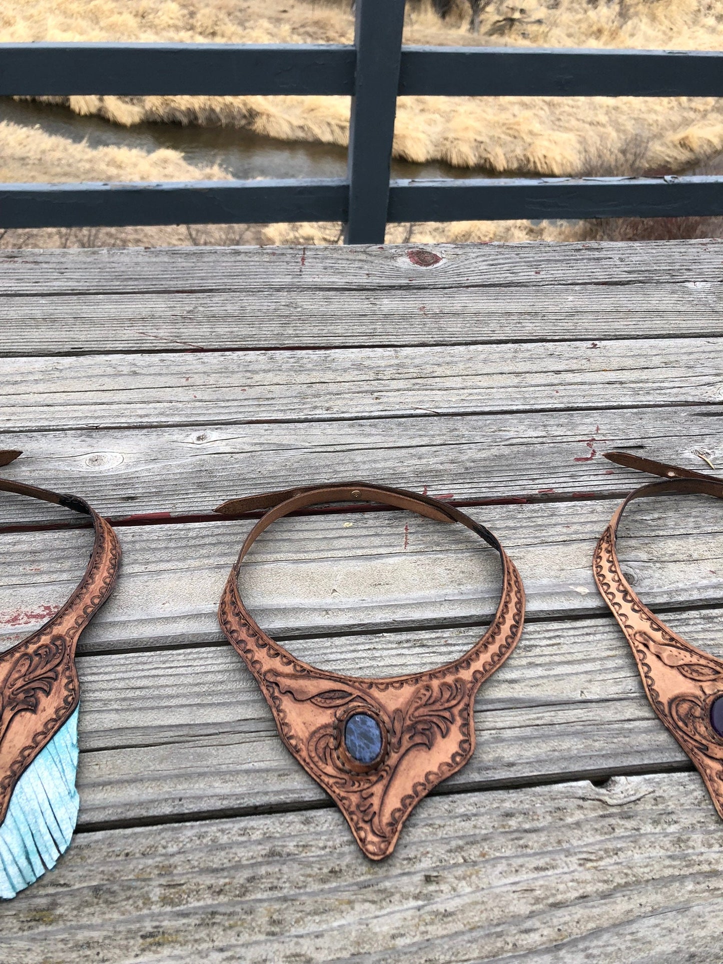 Western Leather Necklace with Leather Fringe | Cowgirl Boots Accessories