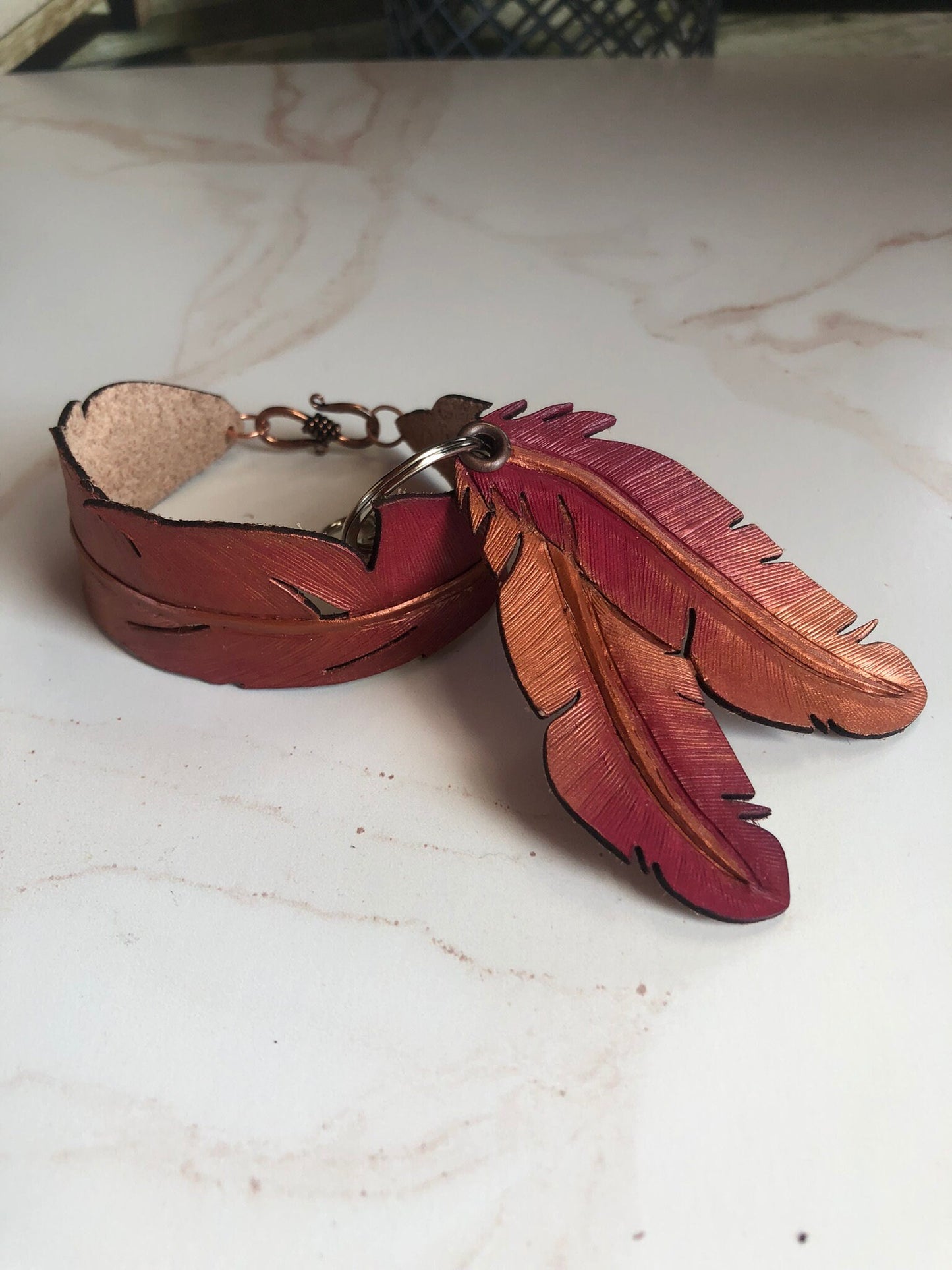 Western Leather Feather Earrings | Cowgirl Bachelorette Party Accessory