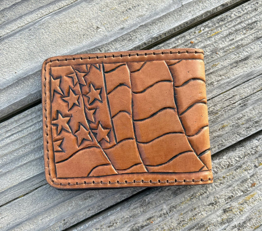 Mens Leather Wallet, dad wallet gift, Gift for Man, Cardholder, Husband Gift, Wallet for Men, Custom Flag Leather Wallet, Credit Card Wallet