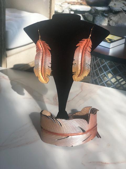 Western Leather Feather Earrings | Cowgirl Boots Accessories