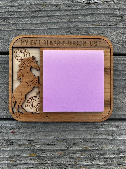 Personalized Sticky Note Holder, Custom Teacher Appreciation Gift, Mythical Creatures Notes Holder, Horse Lover Gift, Stocking Stuffer.