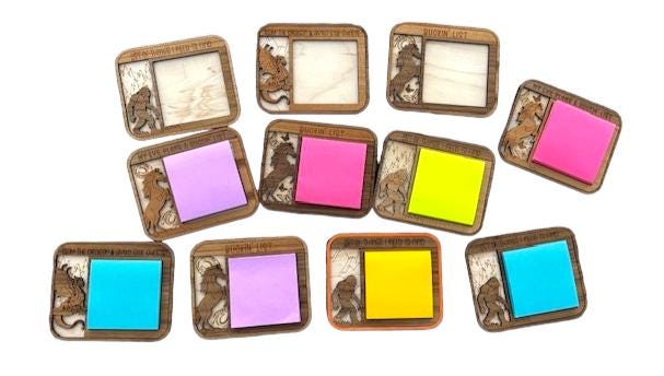 Personalized Sticky Note Holder, Custom Teacher Appreciation Gift, Mythical Creatures Notes Holder, Horse Lover Gift, Stocking Stuffer.