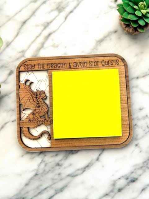 Personalized Sticky Note Holder, Custom Teacher Appreciation Gift, Mythical Creatures Notes Holder, Horse Lover Gift, Stocking Stuffer.