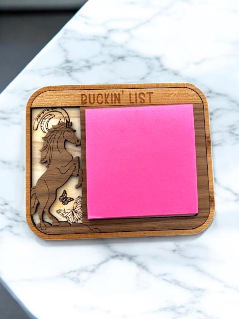 Personalized Sticky Note Holder, Custom Teacher Appreciation Gift, Mythical Creatures Notes Holder, Horse Lover Gift, Stocking Stuffer.