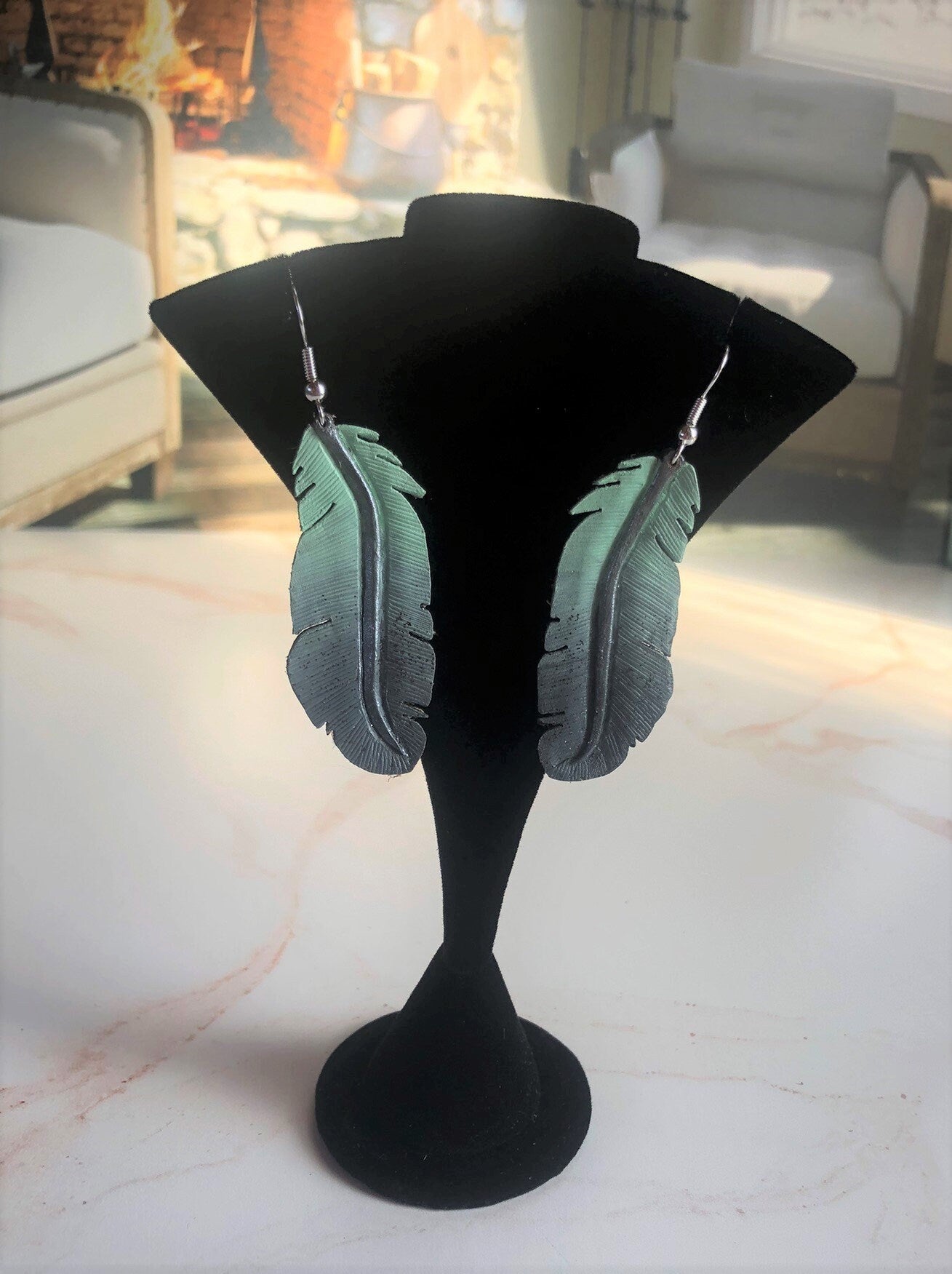 Cowgirl Bachelorette Earrings | Cool Earrings to wear on Festivals | Cowhide leather Earrings