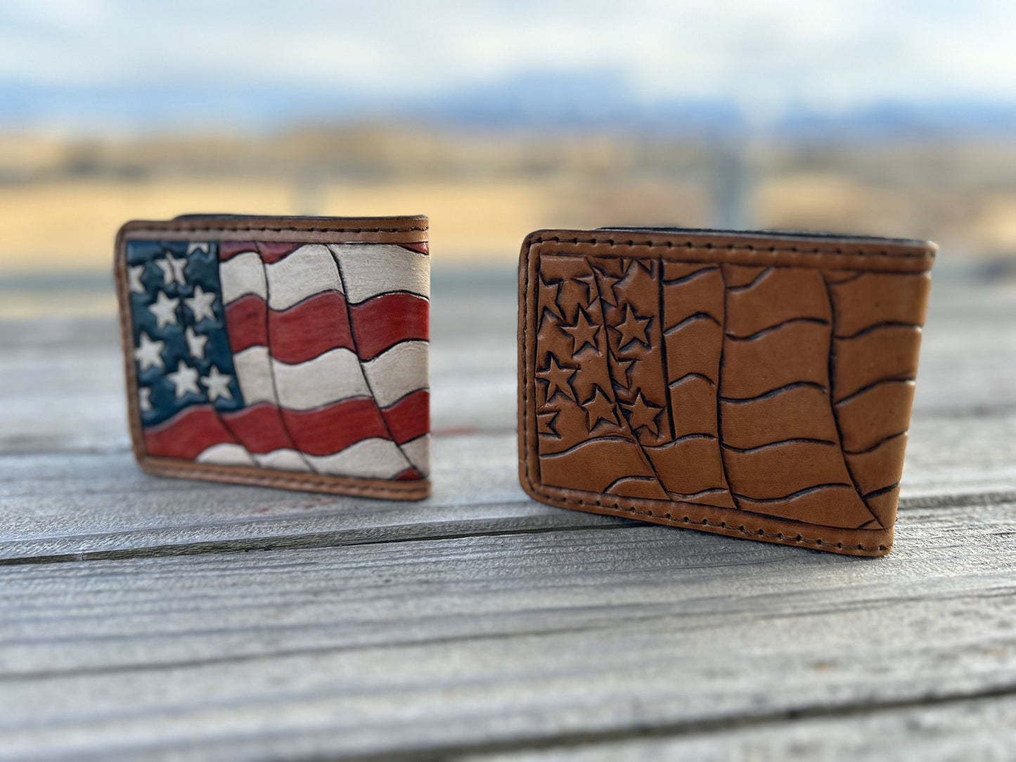 Mens Leather Wallet, dad wallet gift, Gift for Man, Cardholder, Husband Gift, Wallet for Men, Custom Flag Leather Wallet, Credit Card Wallet