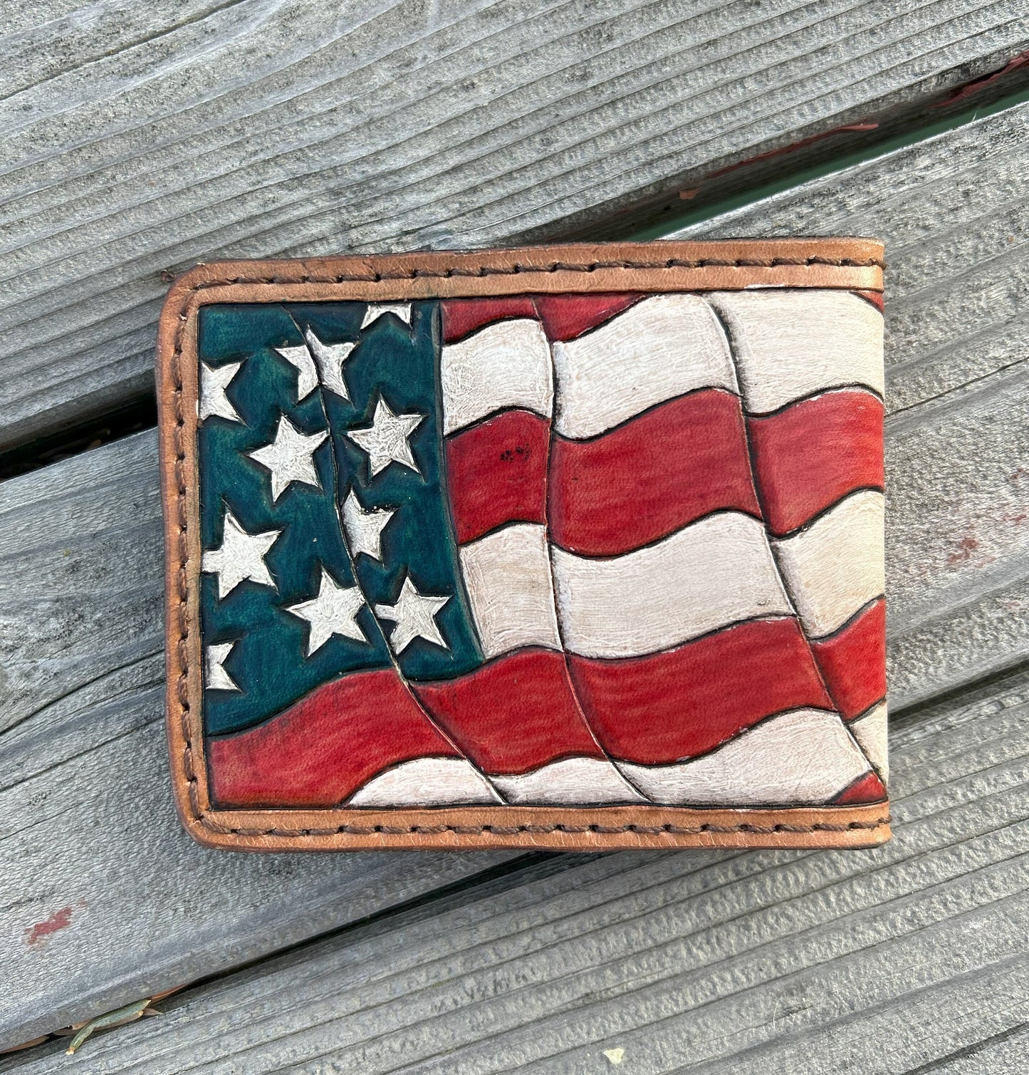Mens Leather Wallet, dad wallet gift, Gift for Man, Cardholder, Husband Gift, Wallet for Men, Custom Flag Leather Wallet, Credit Card Wallet