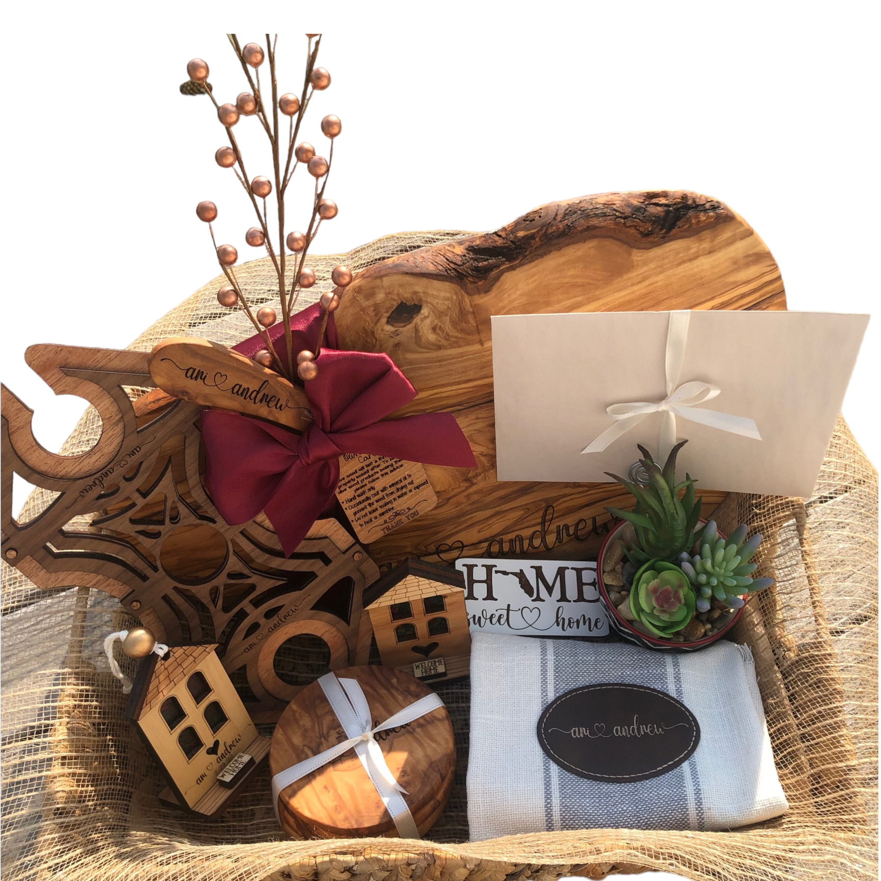 Housewarming gift basket, New home gift box, Wooden measuring cups, Ba –  AFewSpareMoments