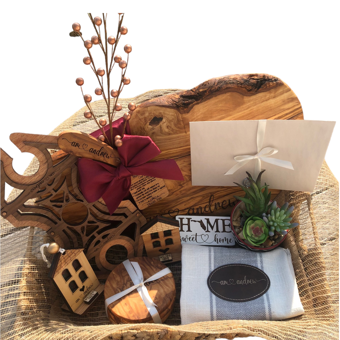 Personalized Housewarming Gift Basket | Real Estate Charcuterie Boards | Closing Gifts | Custom Boards and Coasters