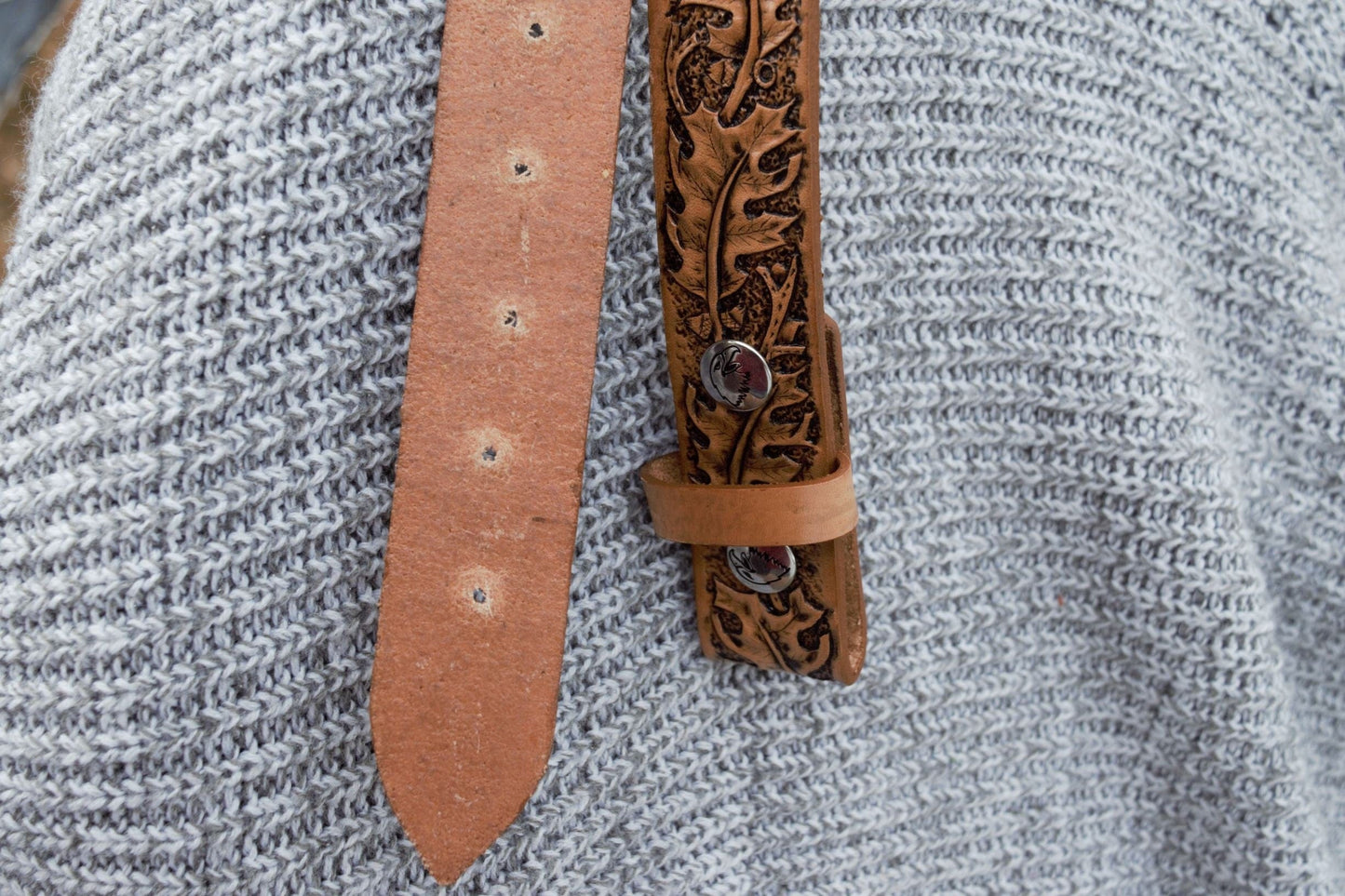 Hand tooled leather belt | Handmade Belt for women and for men