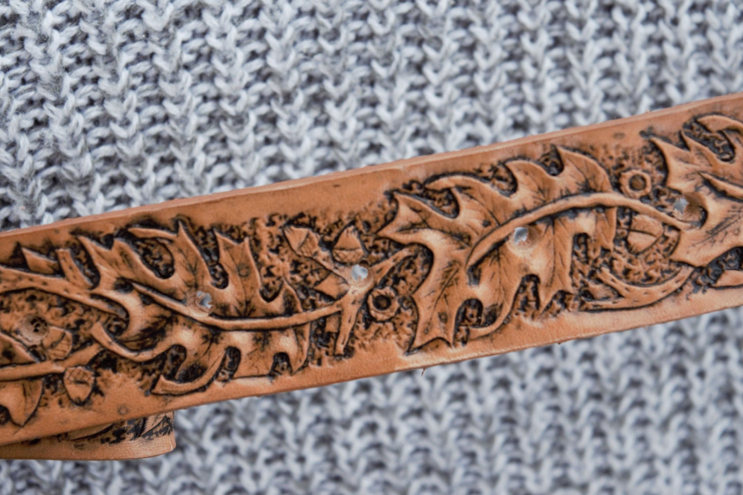 Hand tooled leather belt | Handmade Belt for women and for men