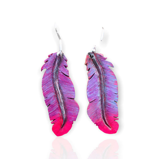 Western Leather Feather Earrings | Cowgirl Bachelorette Party | Cowgirl Boots Accessories