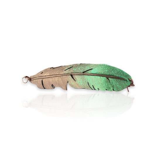 Tooling leather bracelet, hand painted | Painted Green bracelet