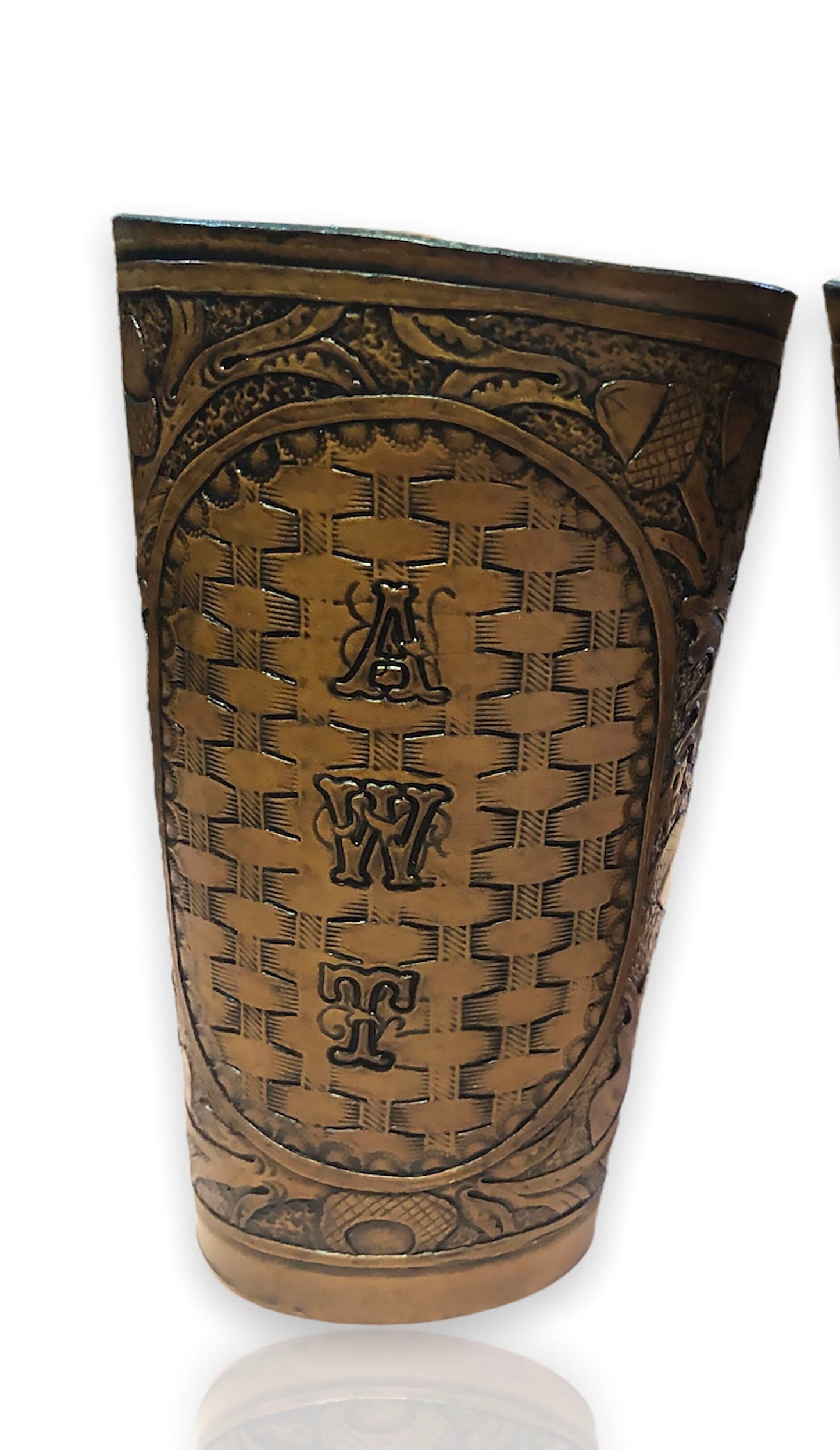 Tooled Leather Western Riding Cuffs