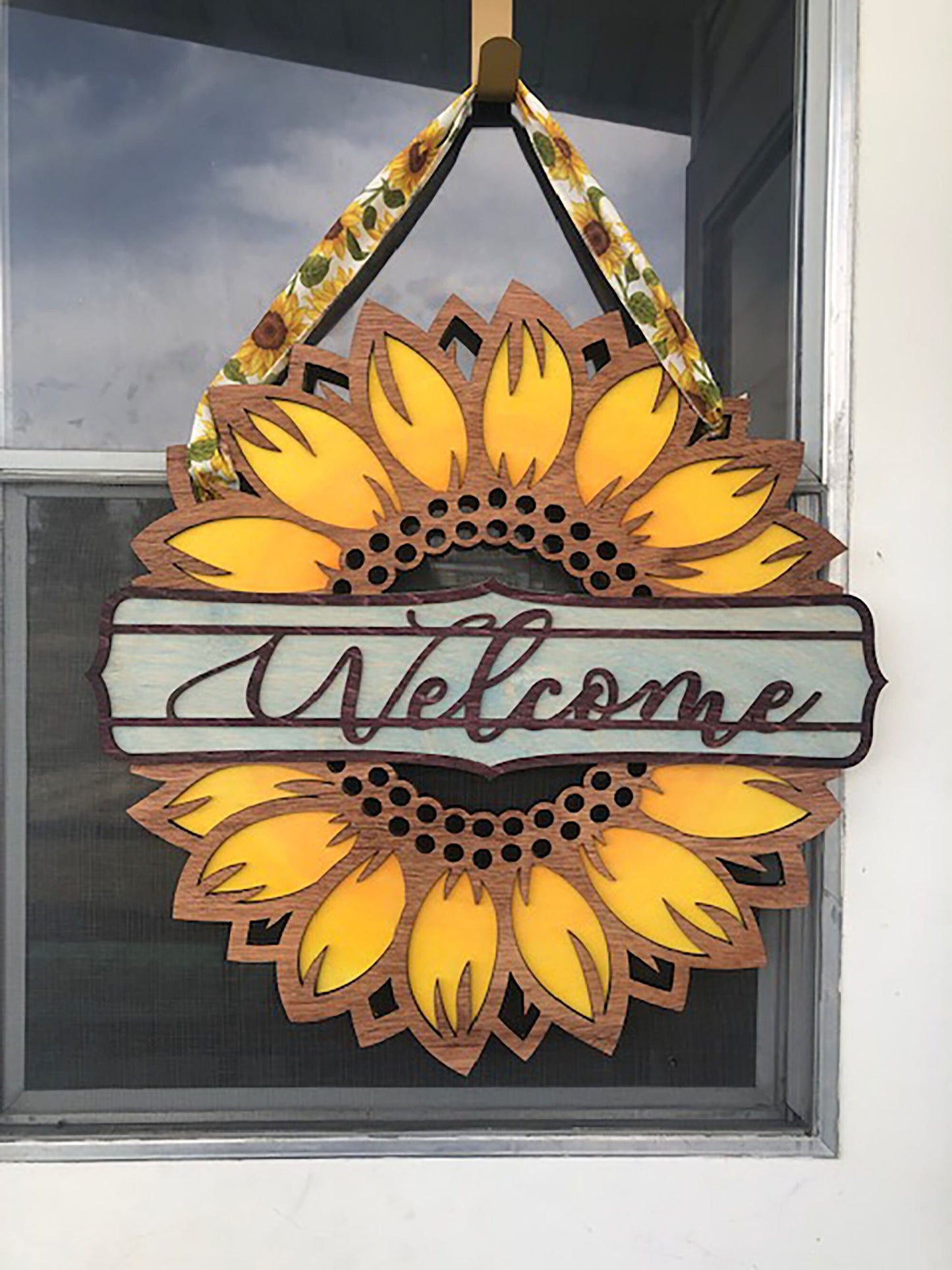 Art Kits for Adults | Sunflower painting | Sunflower Door Wreath | Door Hanger for Painting | DIY Door Hanger Gift for Her