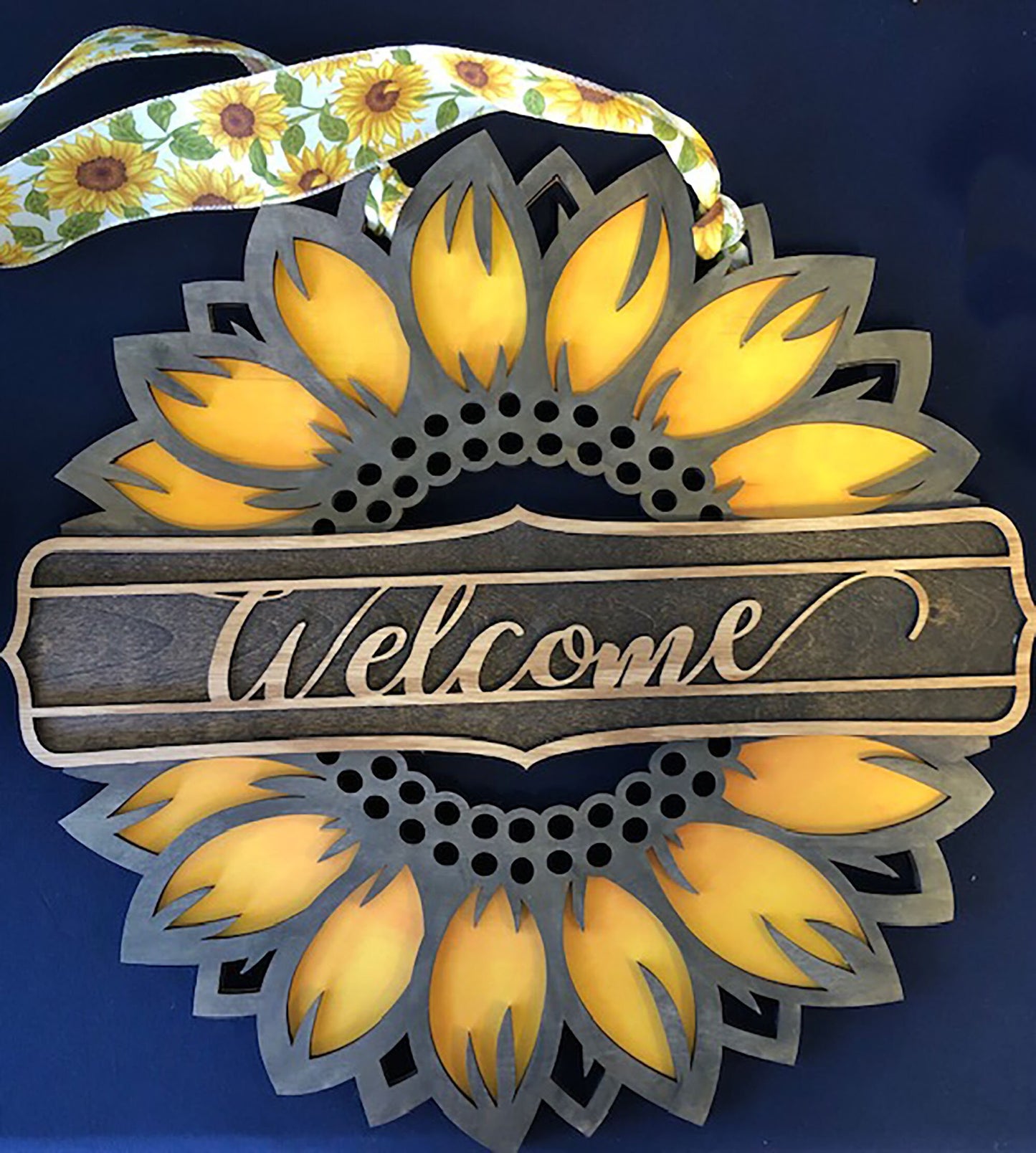 Art Kits for Adults | Sunflower painting | Sunflower Door Wreath | Door Hanger for Painting | DIY Door Hanger Gift for Her