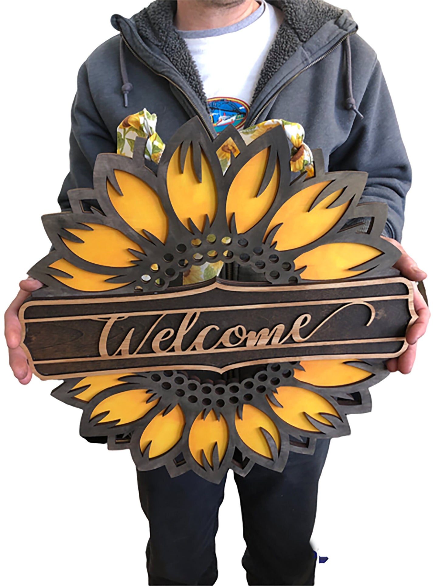 Art Kits for Adults | Sunflower painting | Sunflower Door Wreath | Door Hanger for Painting | DIY Door Hanger Gift for Her