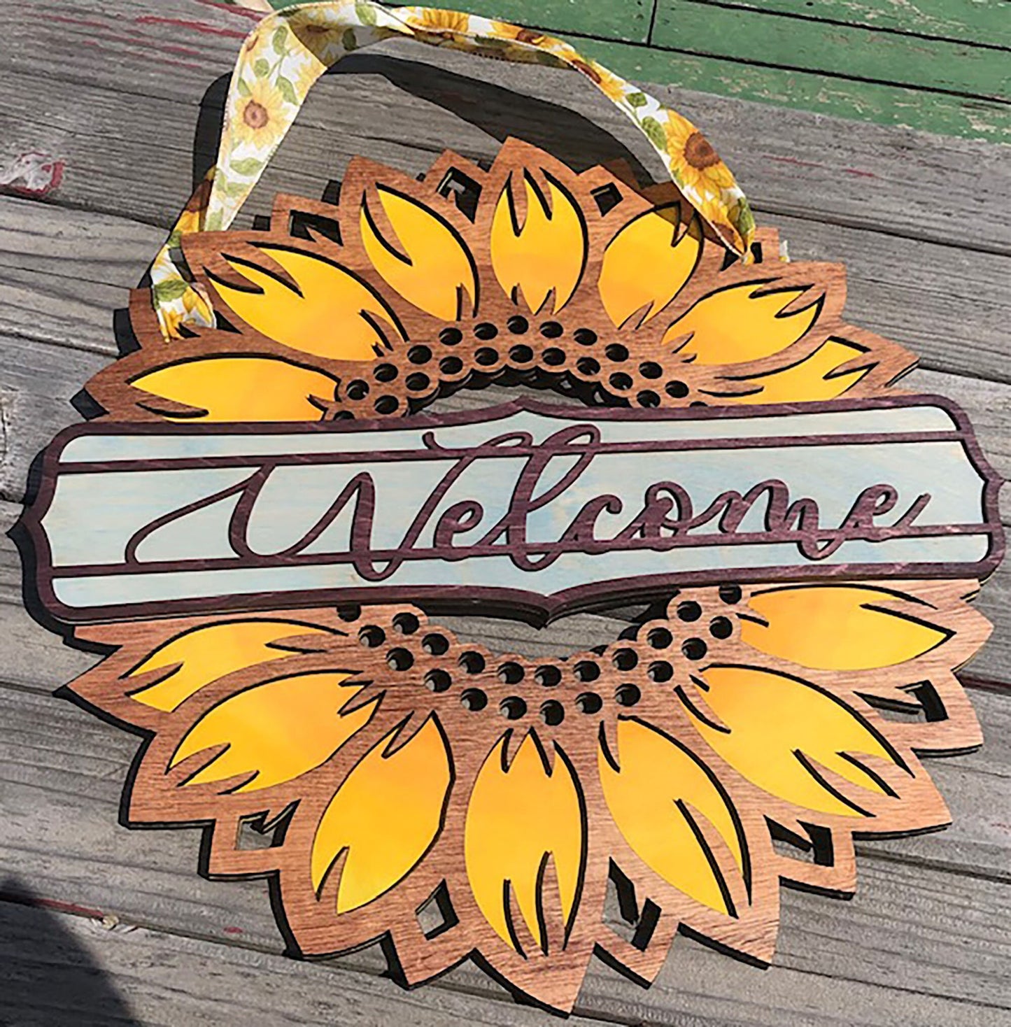 Art Kits for Adults | Sunflower painting | Sunflower Door Wreath | Door Hanger for Painting | DIY Door Hanger Gift for Her