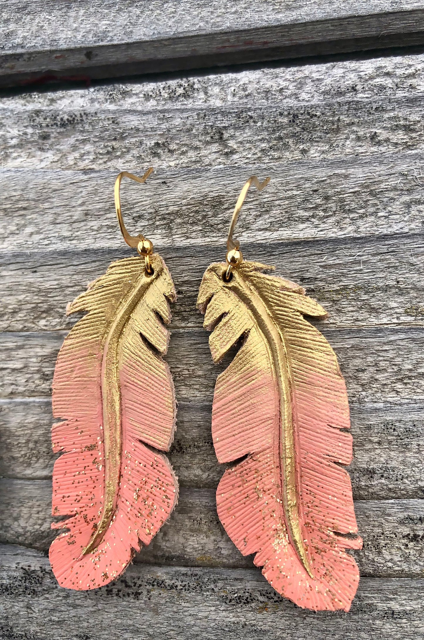 Cowgirl Boots Accessories | Western Leather Earrings with Gold | Cowgirl Bachelorette Earrings