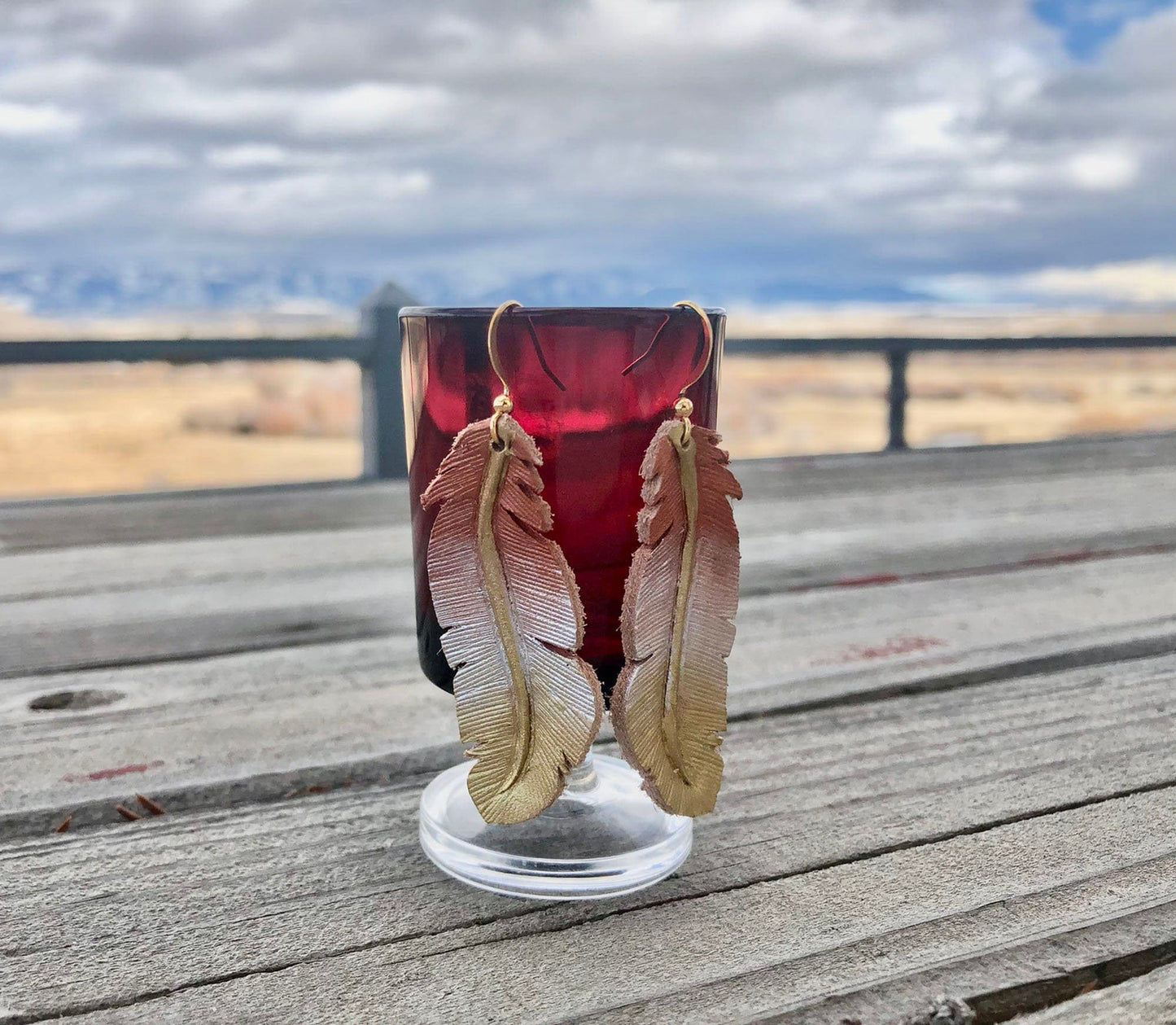 Western Leather Feather Earrings | Cowgirl Boots Accessories