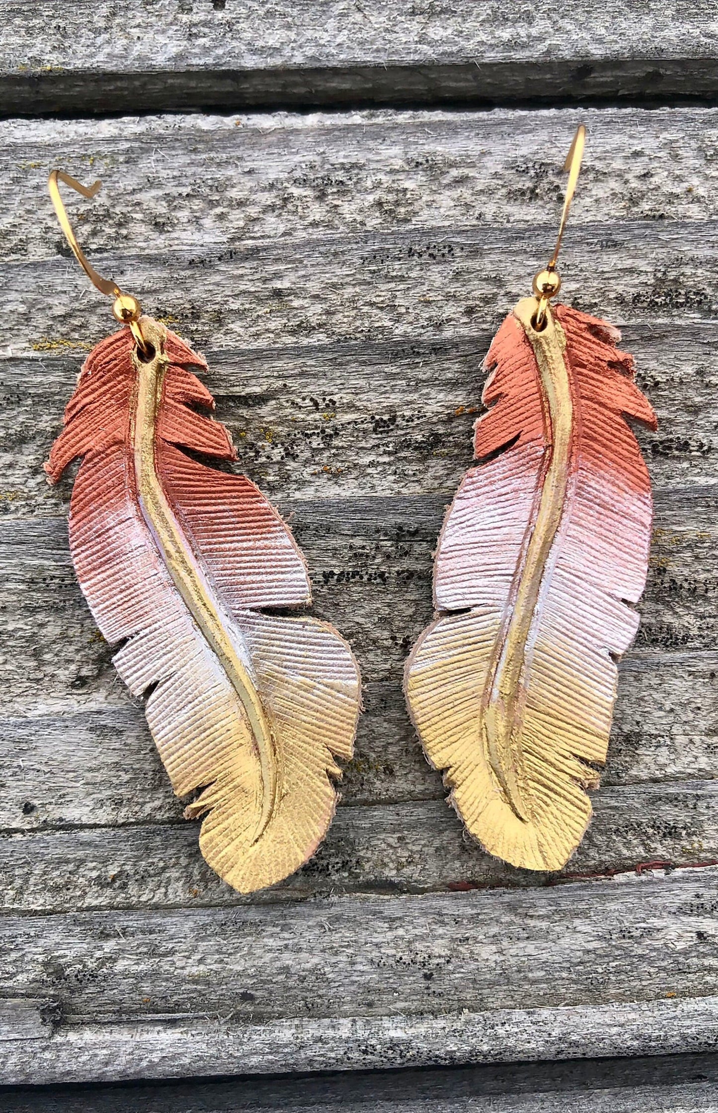 Western Leather Feather Earrings | Cowgirl Boots Accessories