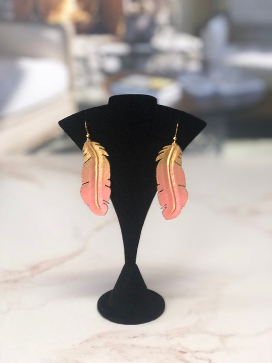 Cowgirl Hats Accessories | Western Leather Earrings with Gold | Cowgirl Bachelorette Earrings