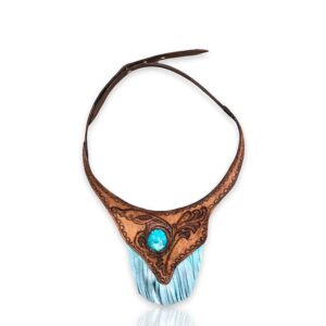 Western Leather Necklace with Leather Fringe | Cowgirl Boots Accessories