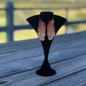 Western Leather Feather Earrings | Cowgirl Bachelorette Party Accessories
