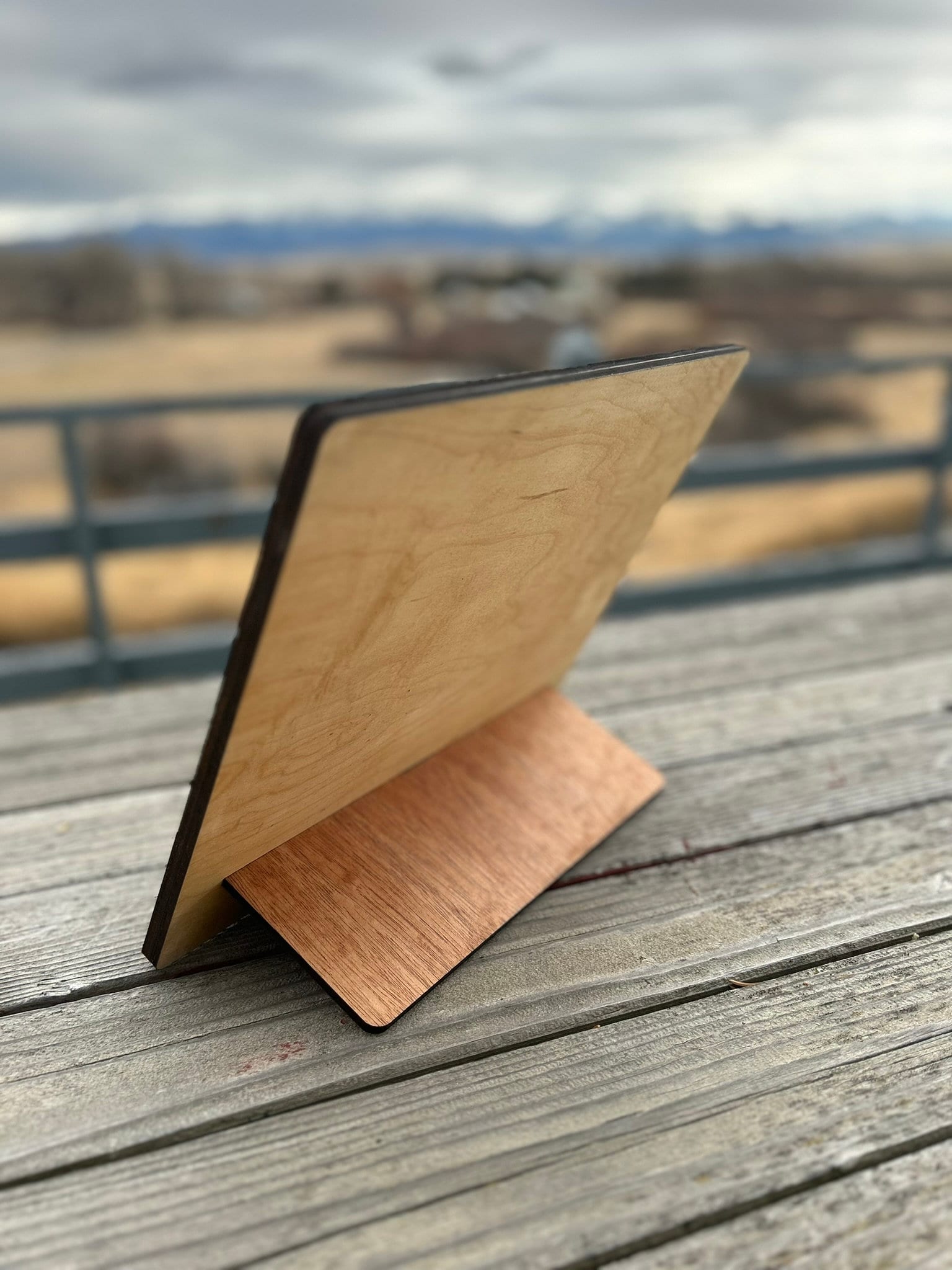 Customized Sunflower Wood Tablet Stand: Cookbook Holder - Image 5