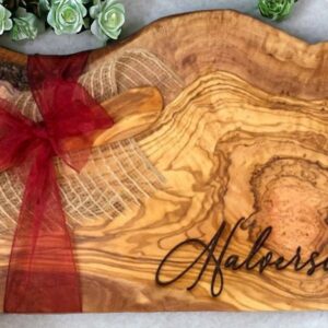 Personalized Housewarming Cutting Board | Wedding Gift | Bridal Shower Gifts | Olive Wood Personalized | Custom Charcuterie Boards