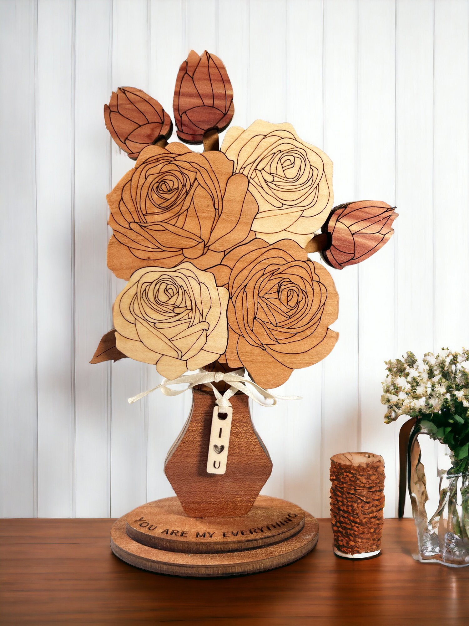 Mantel Decor | Fireplace Decor | Grandma Flower Pot | Valentine Home Decor | Small Table Decor | Bookshelf Decor | New Grandmother Gift - Image 2