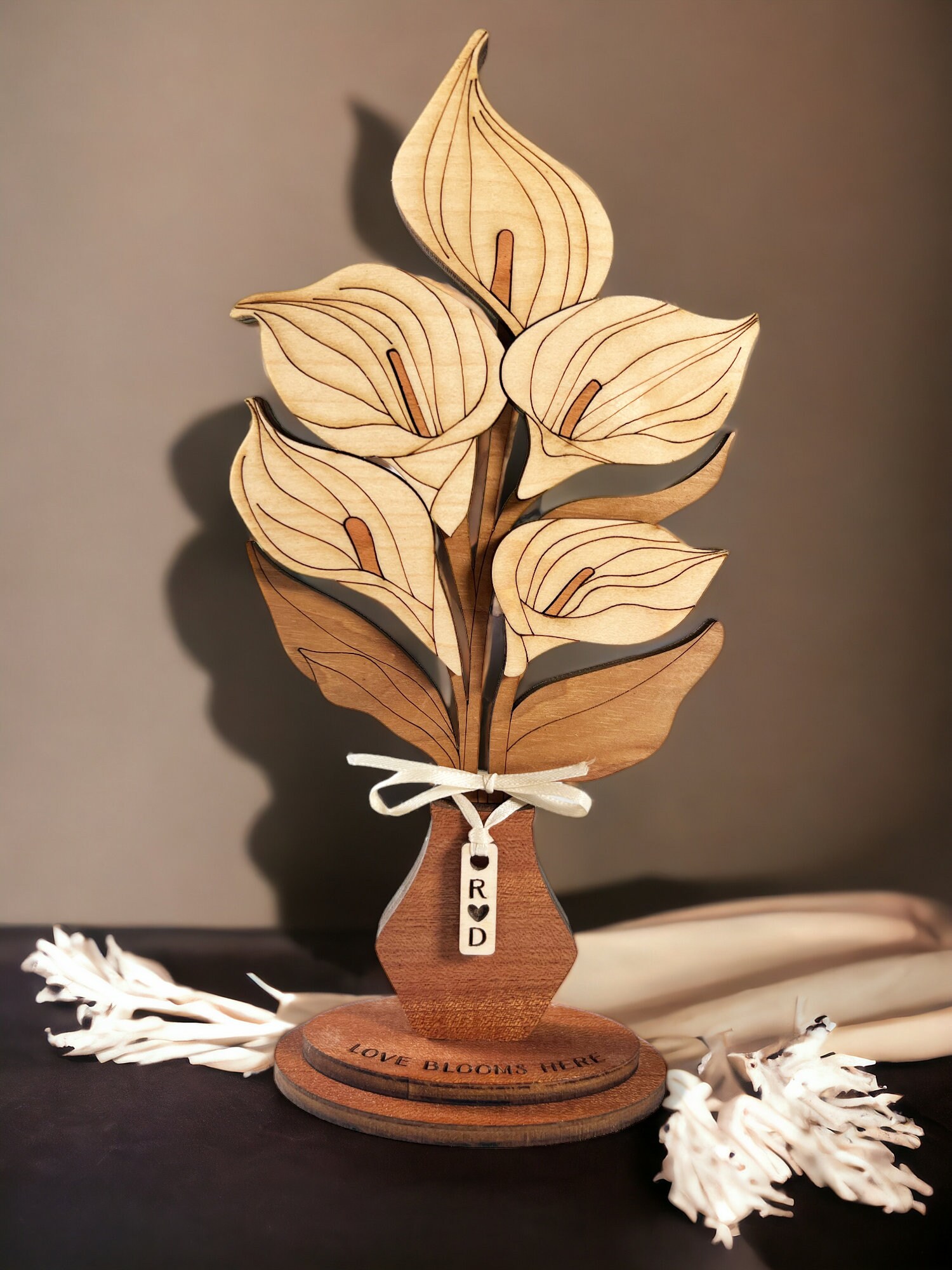 Mantel Decor | Fireplace Decor | Grandma Flower Pot | Valentine Home Decor | Small Table Decor | Bookshelf Decor | New Grandmother Gift - Image 9