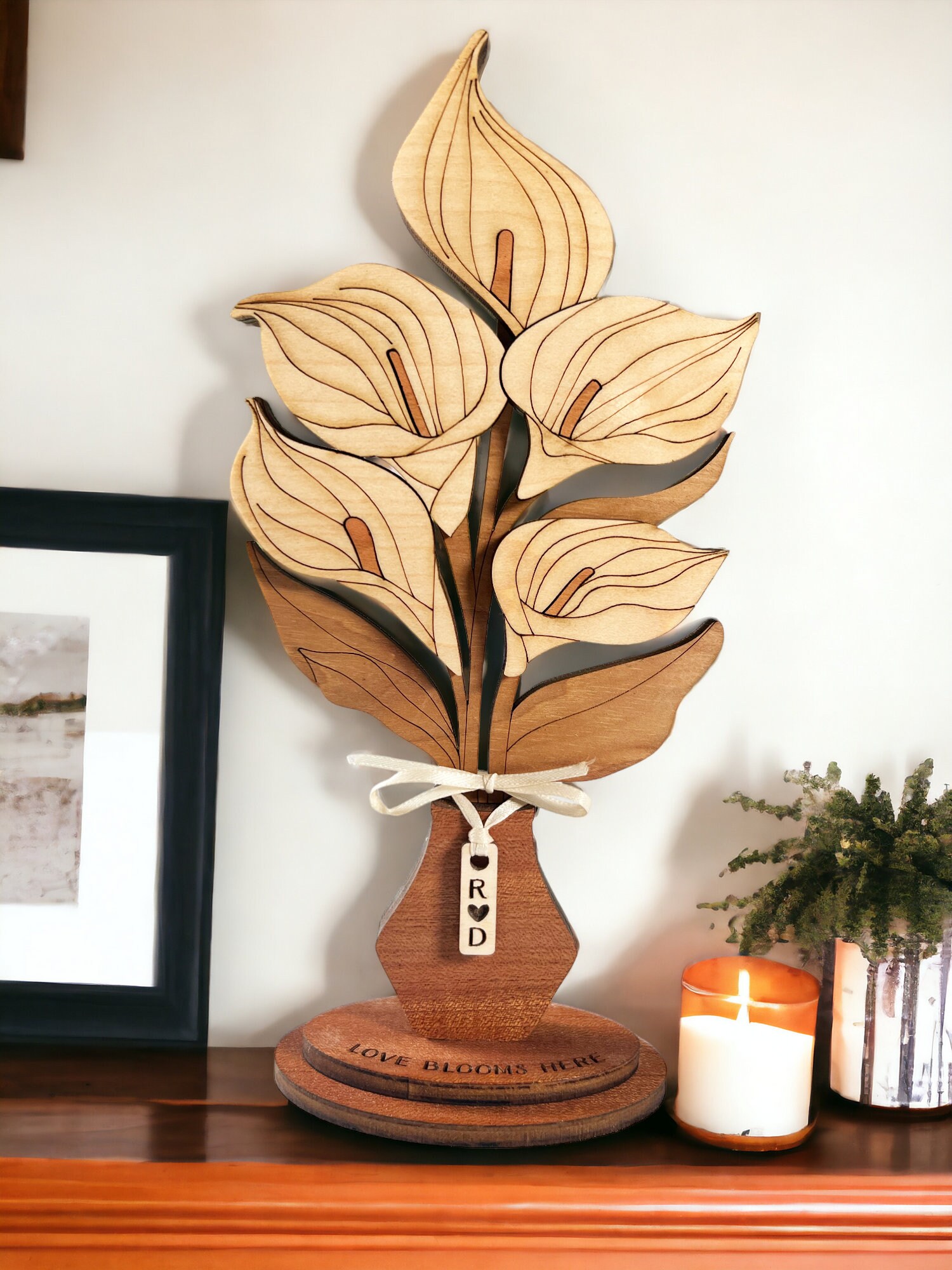 Mantel Decor | Fireplace Decor | Grandma Flower Pot | Valentine Home Decor | Small Table Decor | Bookshelf Decor | New Grandmother Gift - Image 6