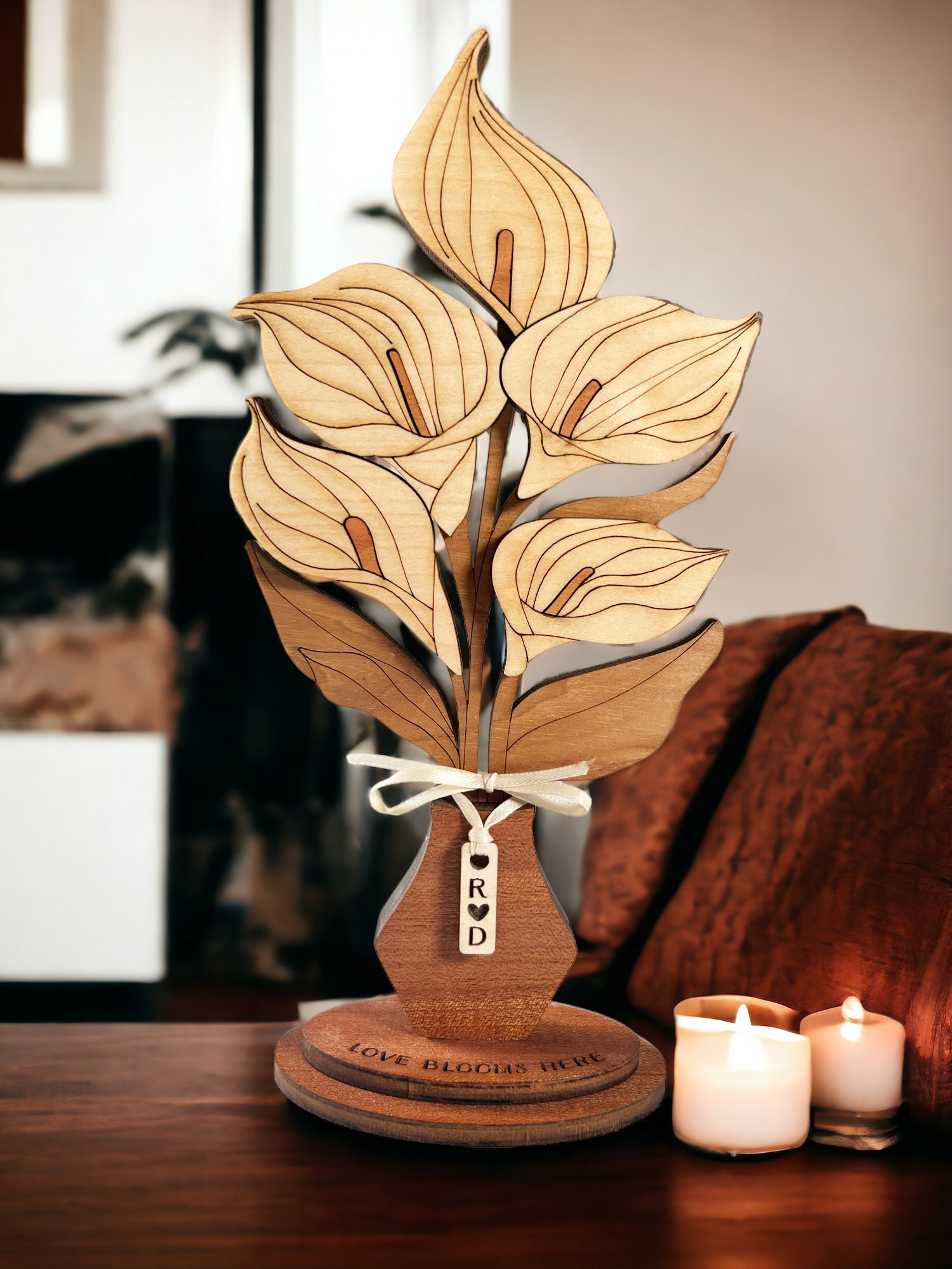 Mantel Decor | Fireplace Decor | Grandma Flower Pot | Valentine Home Decor | Small Table Decor | Bookshelf Decor | New Grandmother Gift
