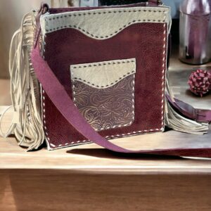 Handmade Cowhide Crossbody Bag: Western Fringe Leather Purse