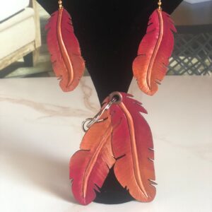 Western Leather Feather Earrings | Cowgirl  Bachelorette Party Accessory