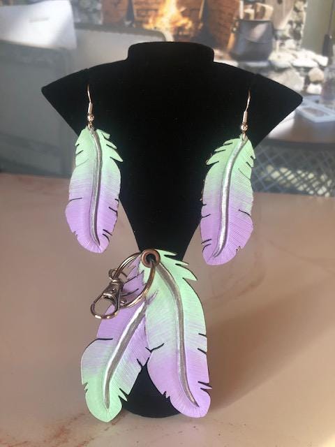 Handmade Leather Feather Earrings: Western Cowgirl Style - Image 8