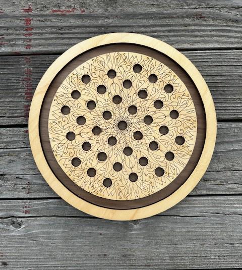 Personalized Wooden Marble Solitaire Game: Mandala Design, Heirloom Gift - Image 7