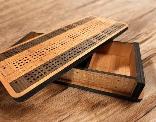 Personalized Wooden Travel Cribbage Board with Card & Peg Storage – Custom Engraved Portable Game for Road Trips, Cabins, Groomsmen Gifts - Image 9