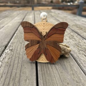 Handcrafted Wood Finish Christmas Ornament: Heirloom Keepsake