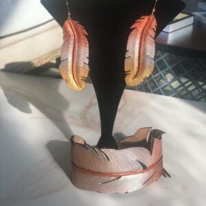Western Leather Feather Earrings | Cowgirl Boots Accessories