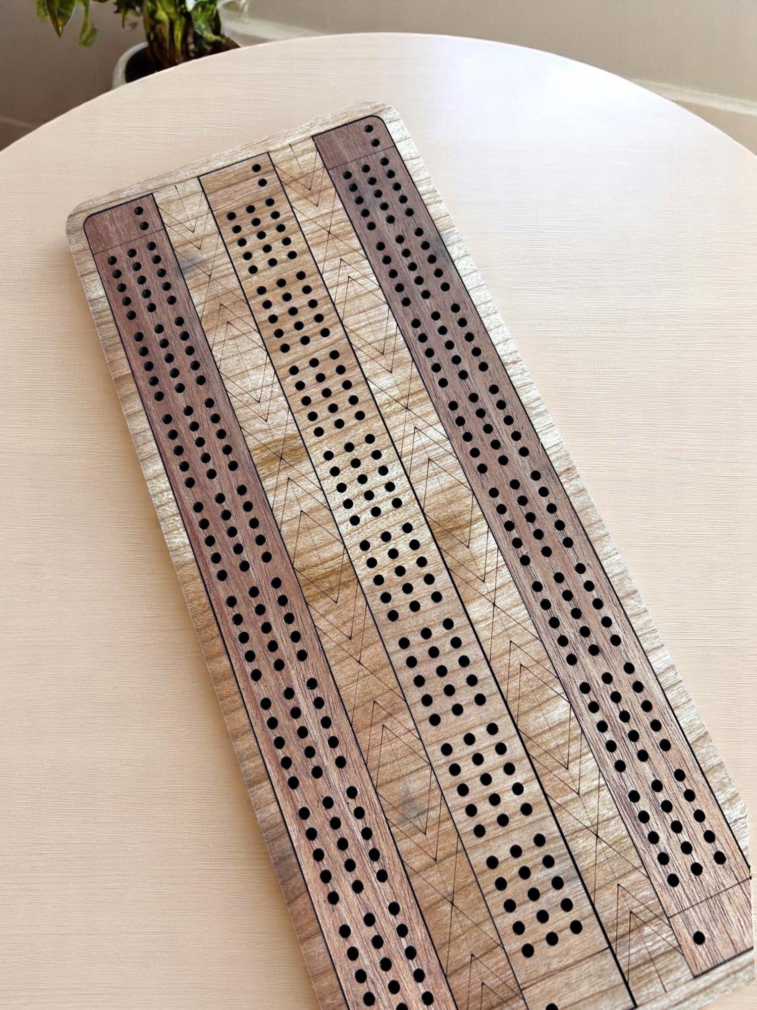 Personalized Wooden Travel Cribbage Board with Card & Peg Storage – Custom Engraved Portable Game for Road Trips, Cabins, Groomsmen Gifts - Image 10
