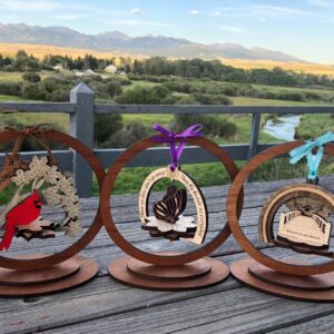Personalized Memorial Ornament: Cardinal, Butterfly, or Pet Loss Condolence Gift