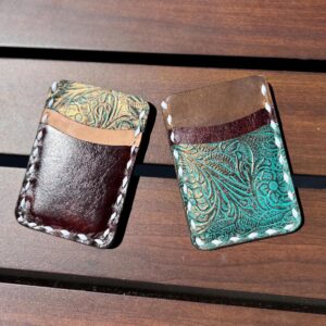 Slim Leather Wallet, Leather Pocket Wallet – Hand-Sewn, Slim Card Holder, Handmade card holder
