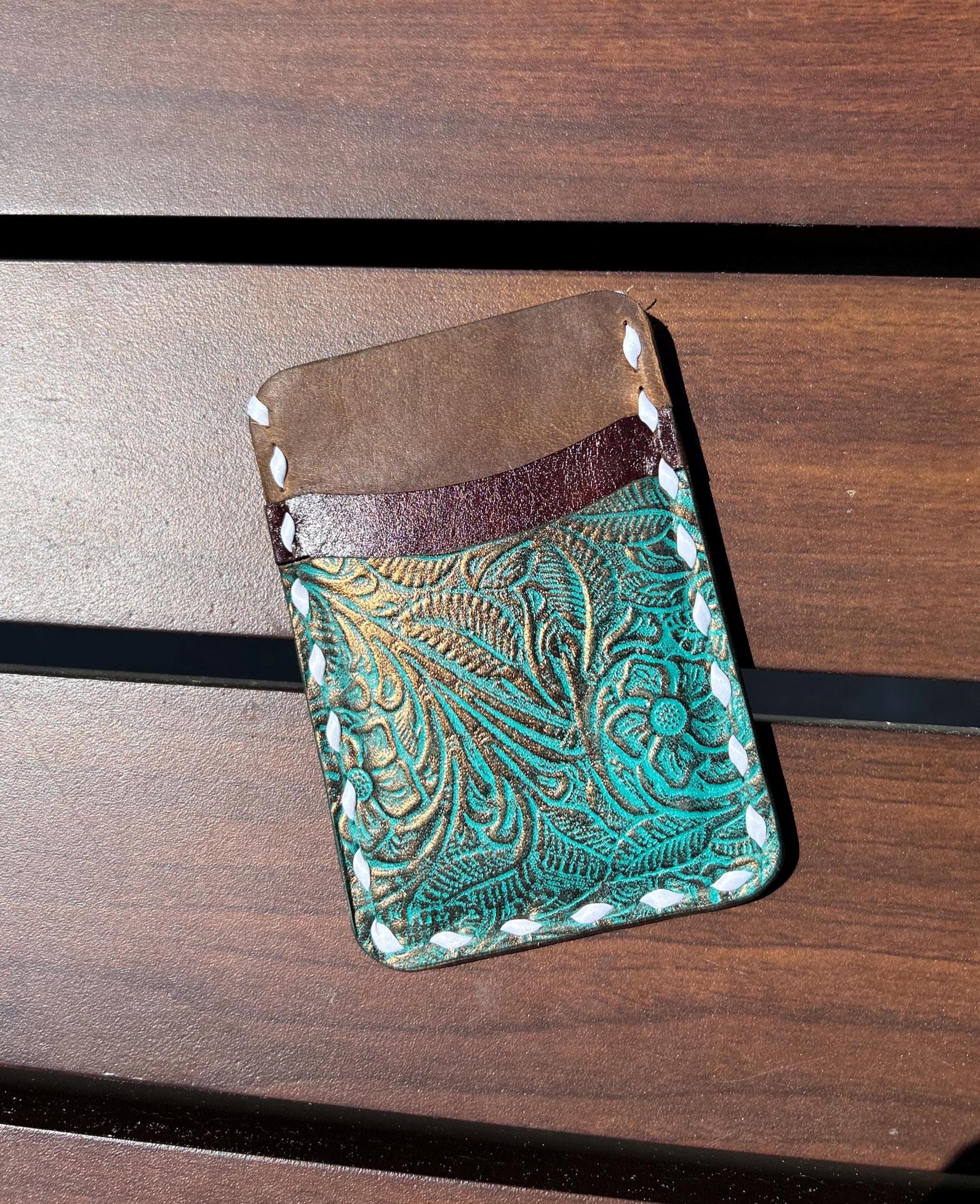 Slim Leather Wallet, Leather Pocket Wallet – Hand-Sewn, Slim Card Holder, Handmade card holder - Image 8