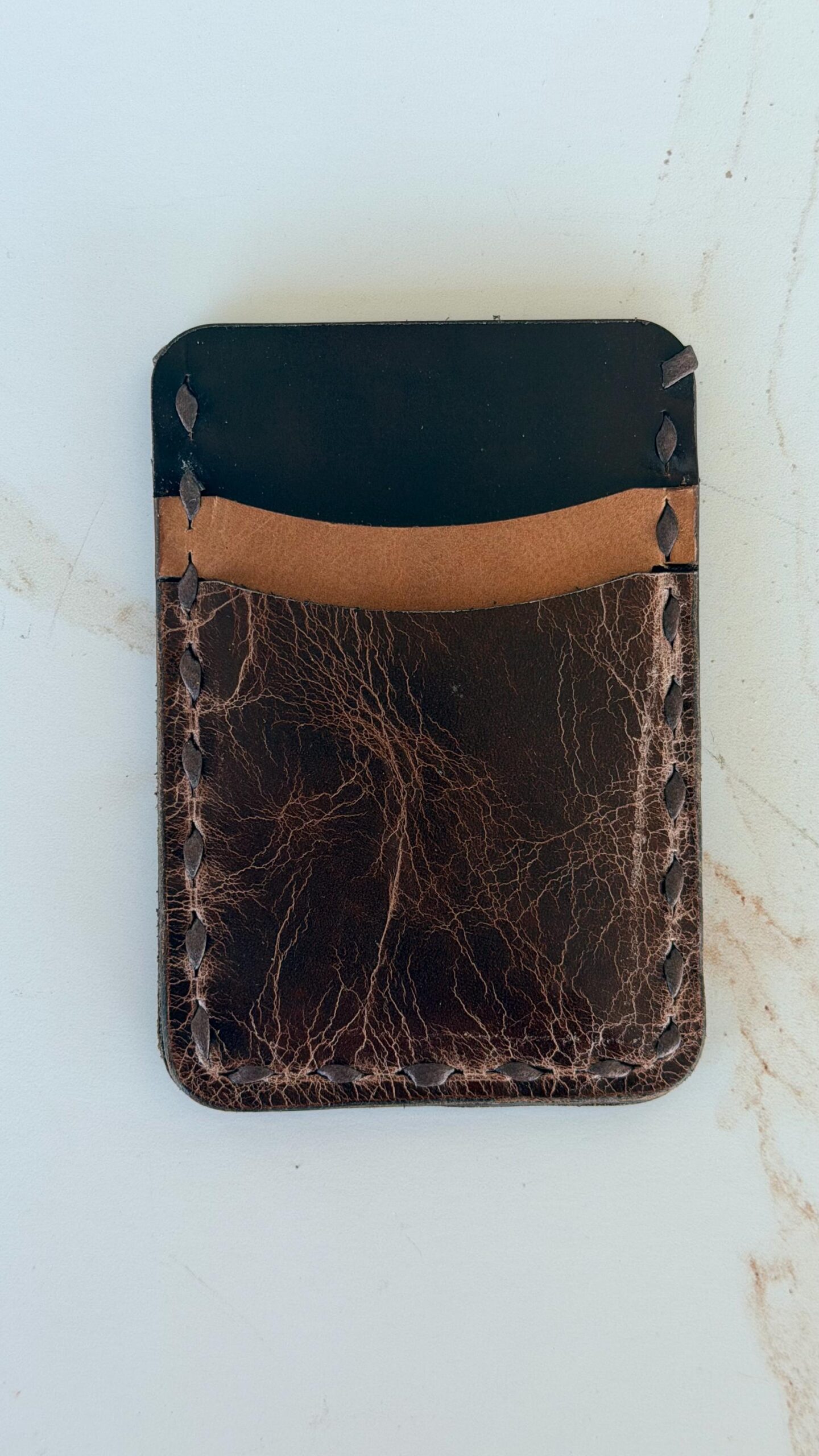 Personalized Slim Leather Wallet, Leather Pocket Wallet – Hand-Sewn, Leather Card Holder, Credit card holder - Image 9