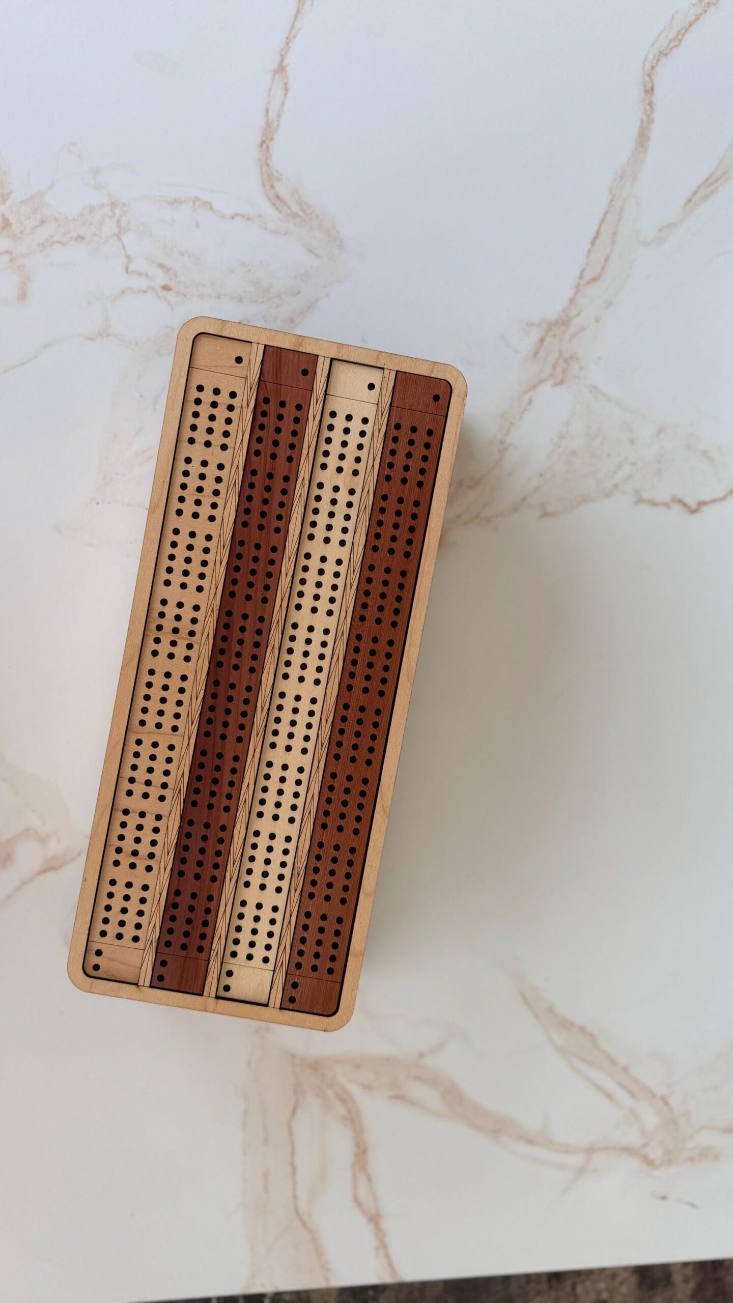 Custom Cribbage Game with Card & Peg Storage, Engraved Family Game for Road Trips, Cabins, Groomsmen Gifts, 4-Track Board, Heirloom Gift - Image 7
